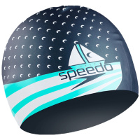 Speedo/速比涛泳帽男防水泳帽 全硅胶风情印花泳帽男女通用泳帽
