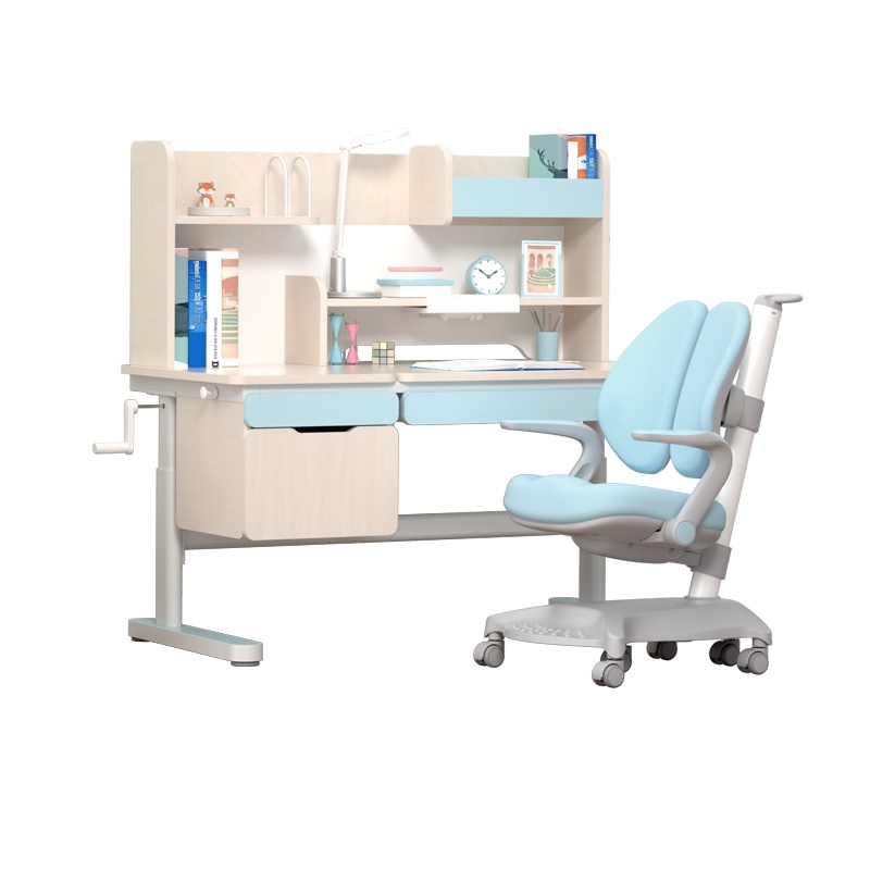 爱果乐儿童学习桌小学生学习书桌家用男女孩写字桌椅套装可升降课桌椅组合百变收纳书桌
