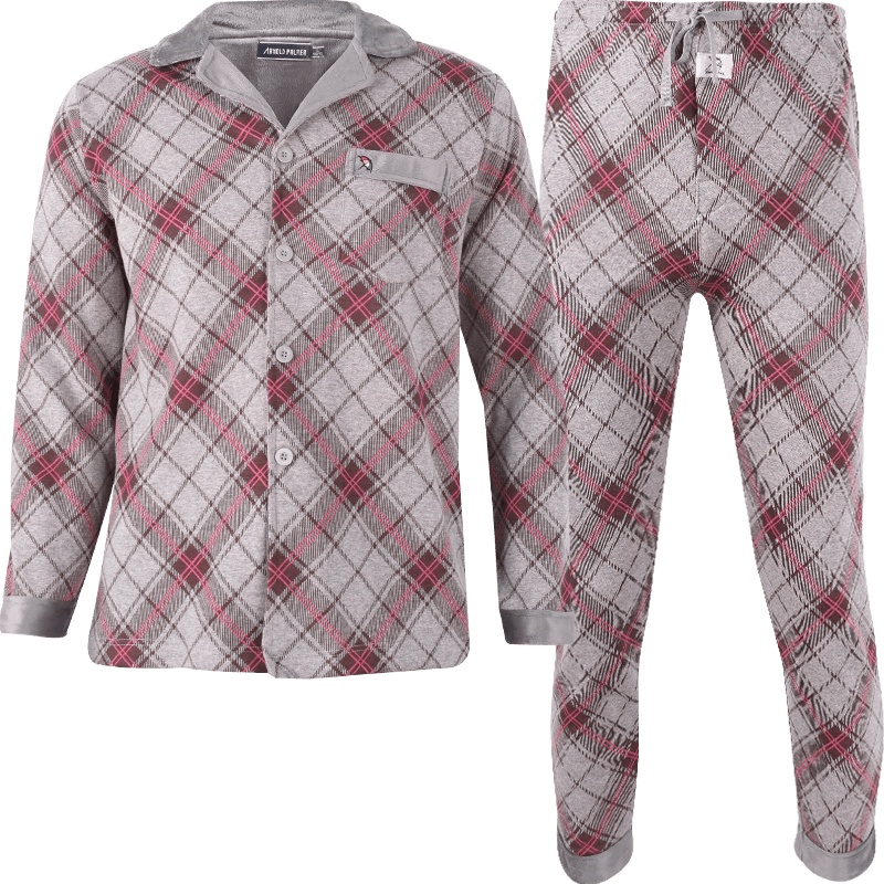 花雨伞【宽松休闲睡衣】男款翻领宽松长袖长裤男士睡衣家居服套装31004