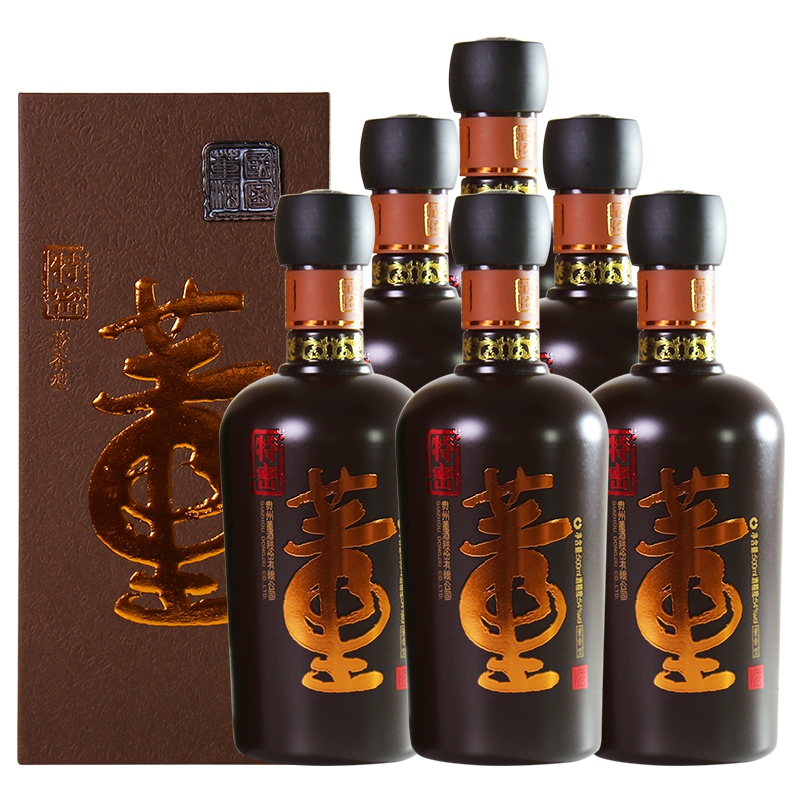 董酒特级国密54度500ml*6瓶箱装董香型白酒