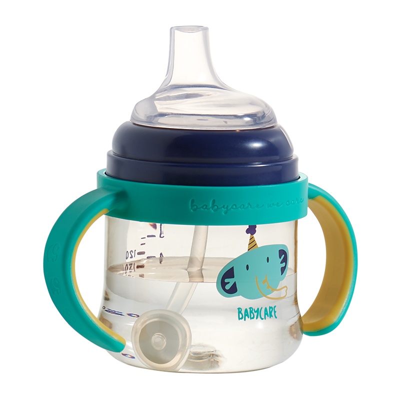 babycare3.0成长奶瓶ppsu耐摔防胀气 新生婴儿鸭嘴奶瓶吸管大宝宝 科里斯绿160ml(奶嘴S)