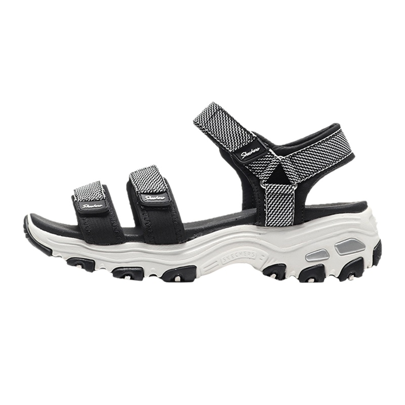 斯凯奇女鞋凉鞋D lites一字带魔术贴休闲运动鞋31657