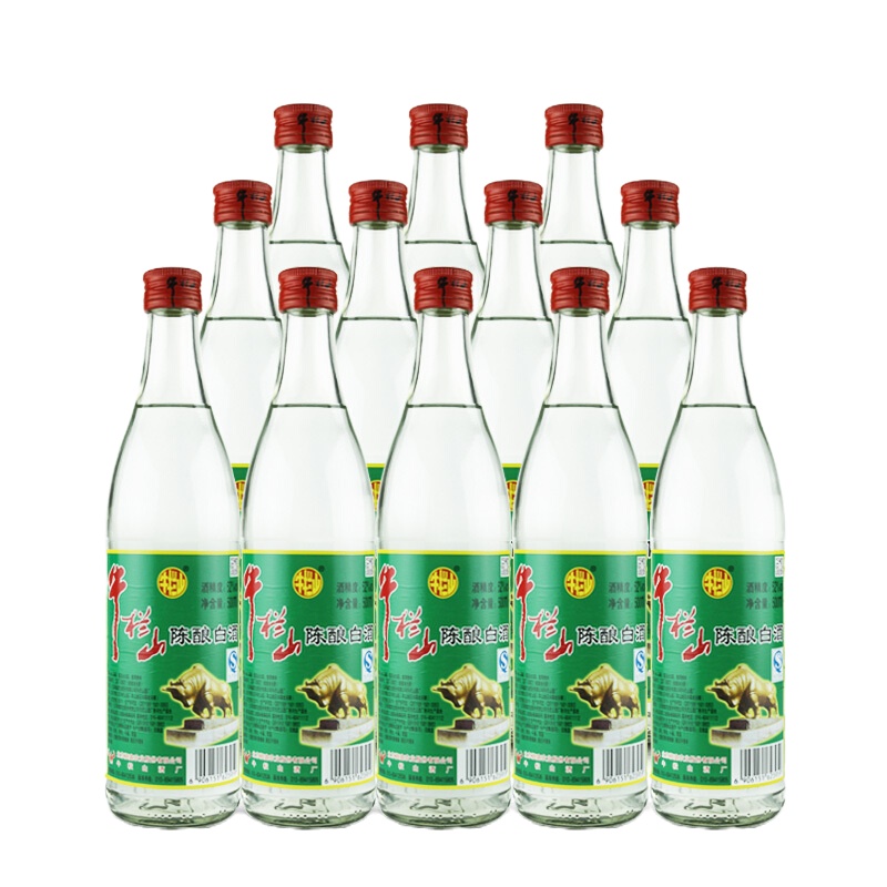 牛栏山二锅头陈酿白牛二52度500ml*12瓶 白酒 牛白瓶 整箱