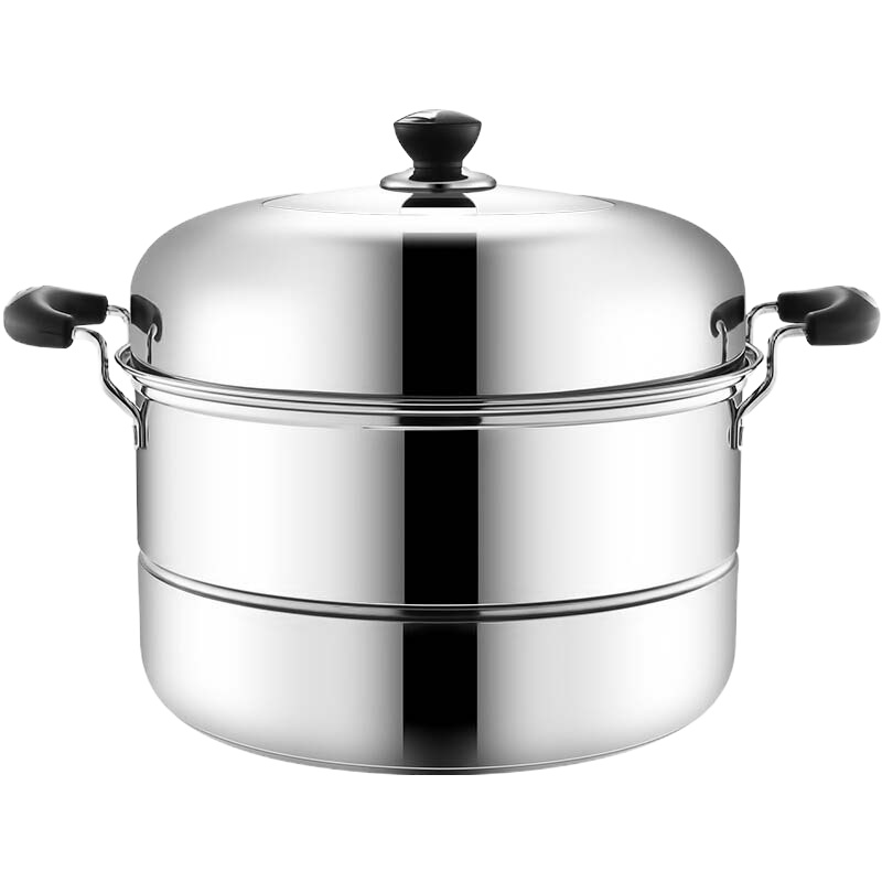 美厨(MAXCOOK) 不锈钢复底双篦蒸锅34cm/MCZ-34