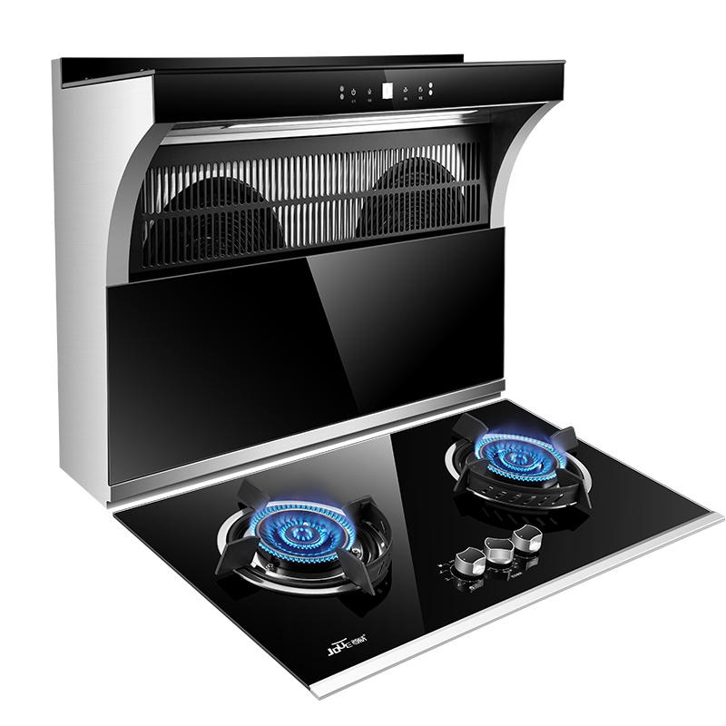 尊威（joue）分体式集成灶下排式油烟机燃气灶一体灶套装双电机自动热清洗J13 一级能效4.8KW定时灶 天然气