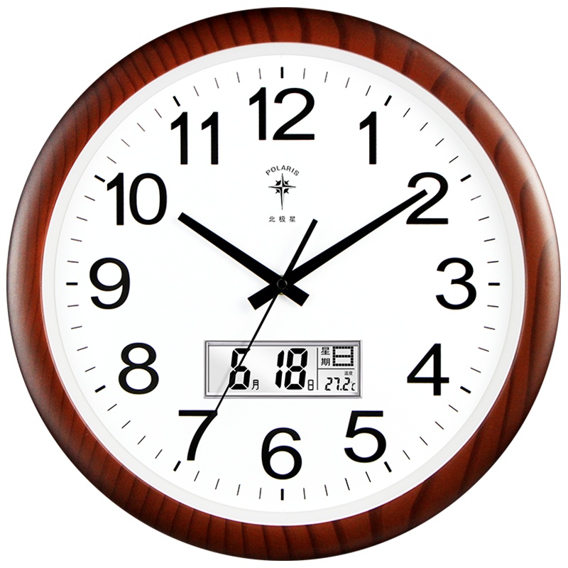 北极星(POLARIS)挂钟钟表客厅时钟石英钟中式SKP进口机芯静音家用客厅卧室装饰时尚现代简约轻奢大气挂表