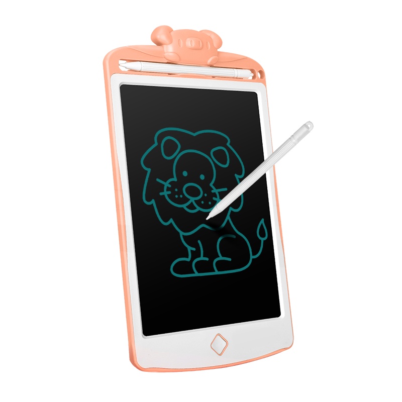 勾勾手(gougoushou)儿童益智玩具液晶智能手写板画板涂鸦画画无尘写字板早教 8.5寸单色板[鲑鱼粉]