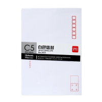得力10张7号白色信封 邮局标准信封229*162mm3425-10