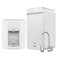 老板(Robam)加热净水器家用套装 反渗透600G独立烹饪双出水双龙头净水机+壁挂管线机 JV332A+GX05