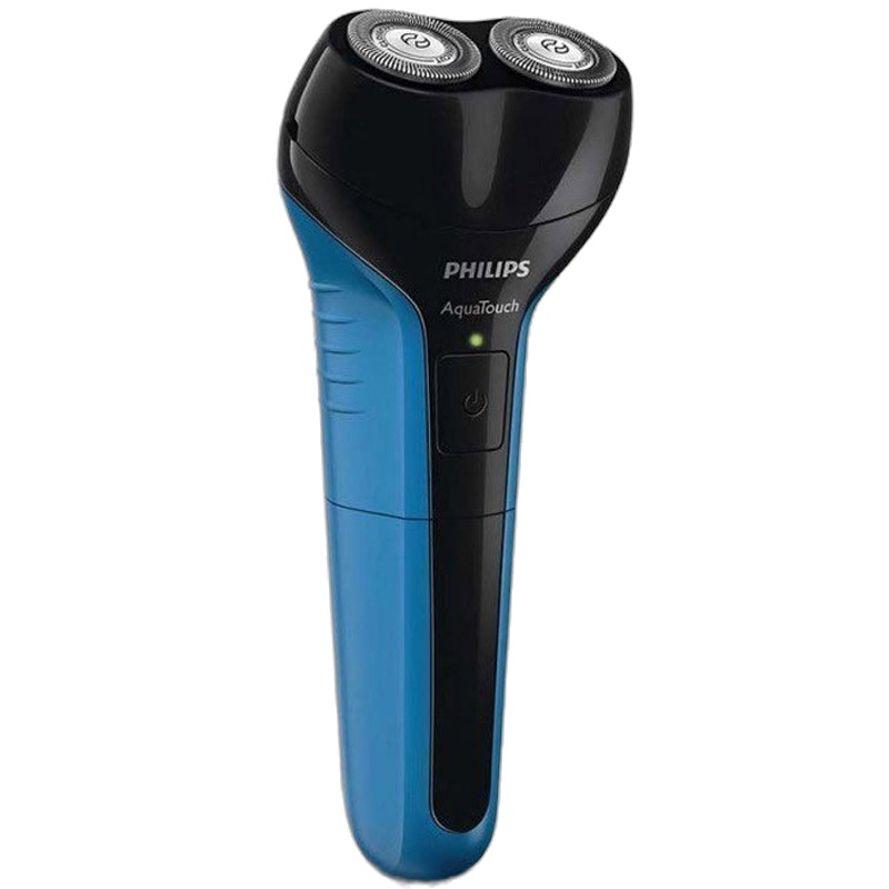 [清洁切剃刀片]飞利浦(Philips) AT600 电动剃须刀 旋转式双刀头 刀头水洗 干湿双剃[保税仓发货]