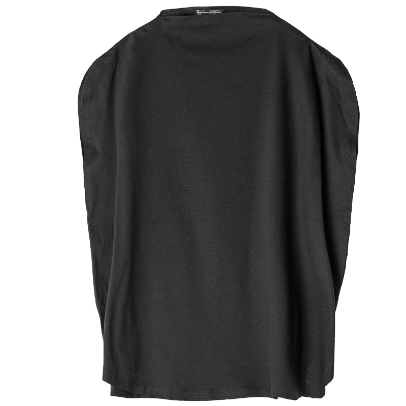 sdeer圣迪奥女装时尚设计感一字领几何造型衬衫衬衫