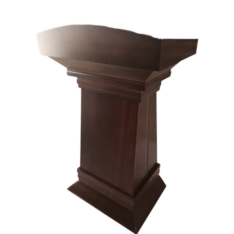 永立 演讲台迎宾台发言台讲台600*600*1150 胡桃色