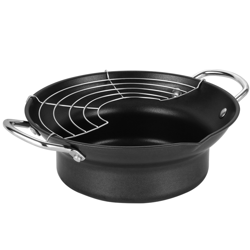 炊大皇(COOKER KING) 宽口油炸锅汤锅铁锅家用炸薯条炸油条20CM