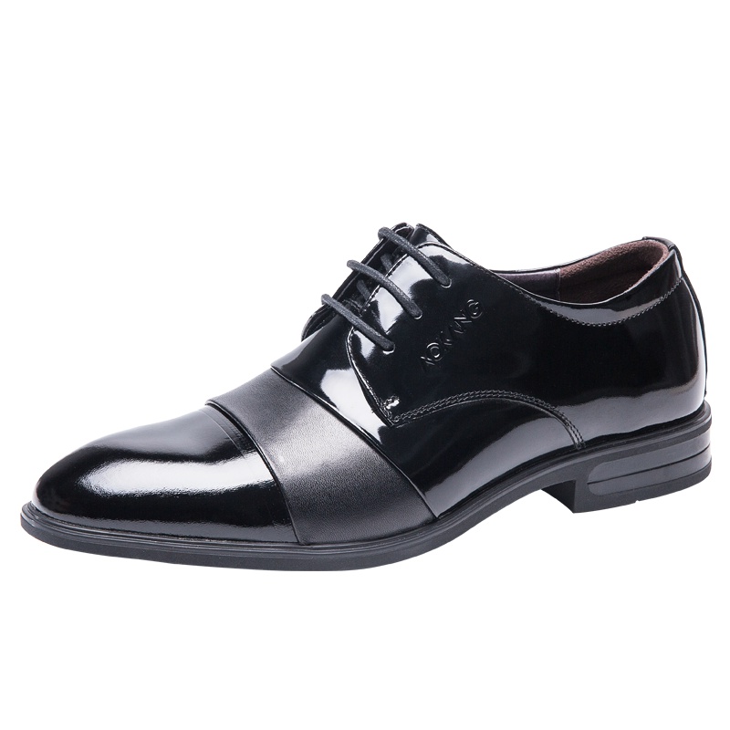 奥康(AOKANG)男鞋秋季商务正装皮鞋男士韩版尖头漆皮男单鞋