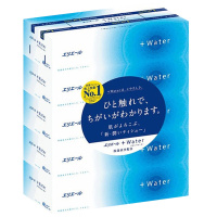 [日本进口]大王(GOO.N) 不伤鼻子保湿超柔软抽纸 不同于传统湿巾纸 干爽含水 180抽/盒 5盒装