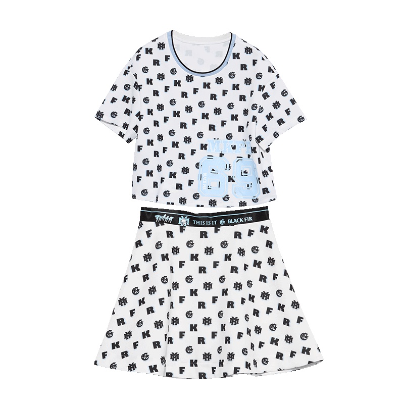 马克华菲女装2019夏装俏皮套装女两件套 休闲居家服