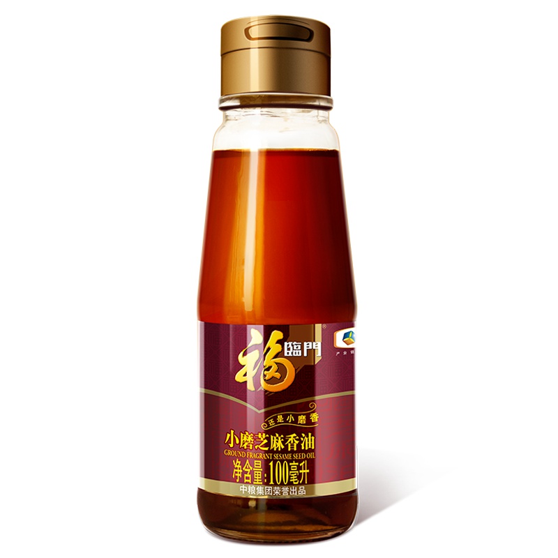 中粮福临门一级小磨芝麻香油100mL/小磨工艺/凉拌调味烹饪火锅