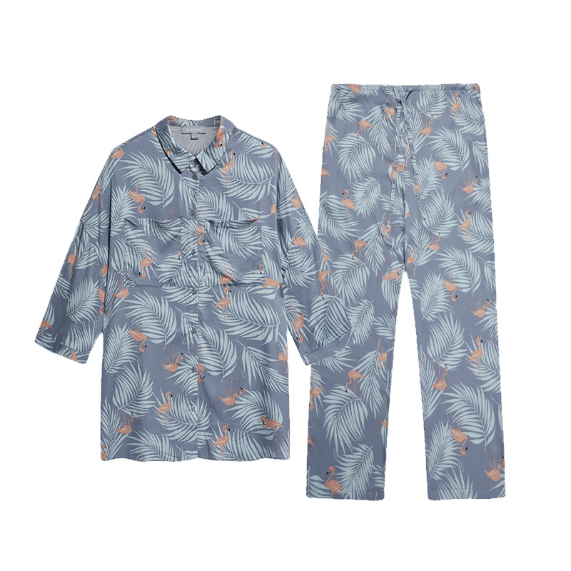 嫚熙(EMXEE)春夏月子服薄款纯棉孕妇睡衣怀孕产后喂奶家居服