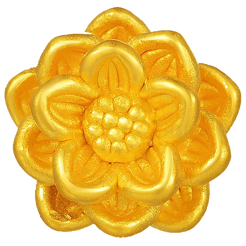 佐喜佑福黄金转运珠圣洁金莲花足金串珠吊坠珠宝首饰（定价）金重约1.1g CLCYYF1020YH