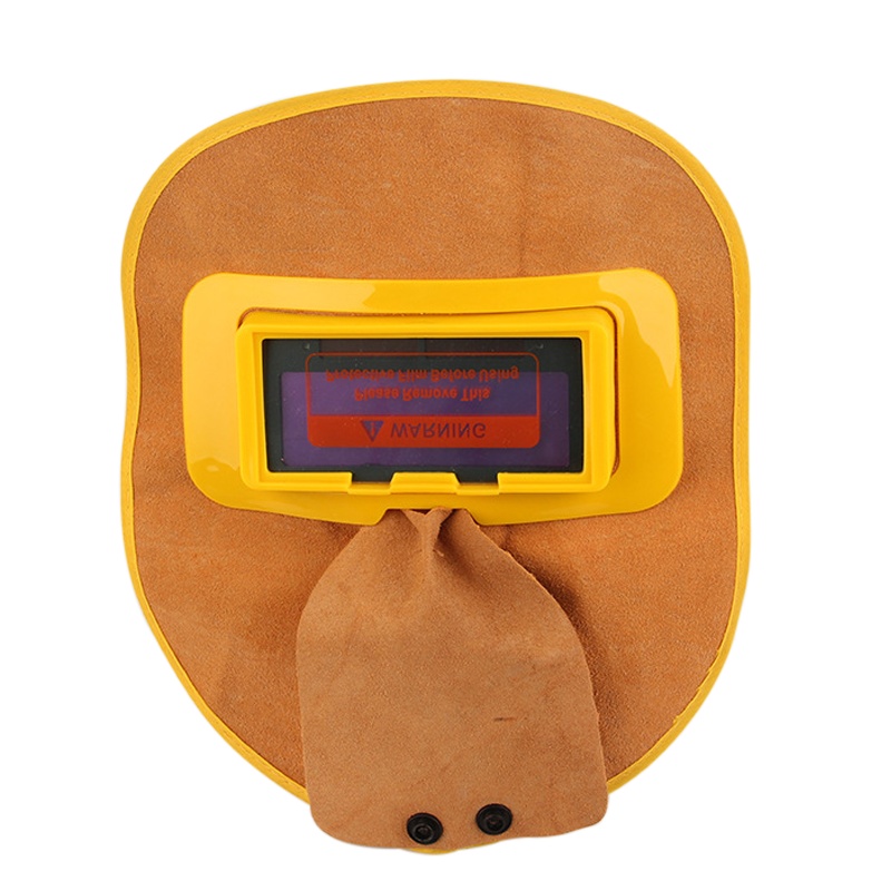 海斯迪克 HK-765 翻盖变光面罩 安全防护牛皮电焊面罩 自动变光面罩 氩弧焊面罩 太阳能变光面屏 变光面屏