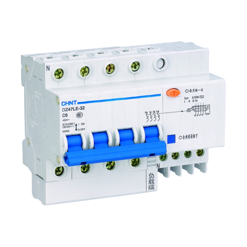 iDiskk 正泰 DZ47LE-63 3P C60 30mA 小型漏电保护断路器 空气开关 总闸
