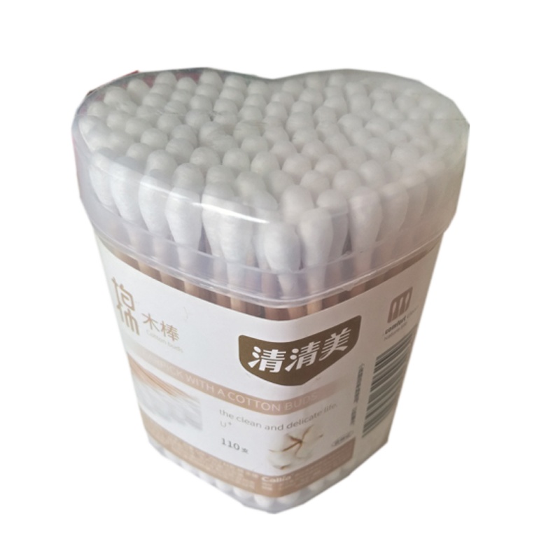 清清美木棒双头棉签(心形筒装)6057/2962/110支装