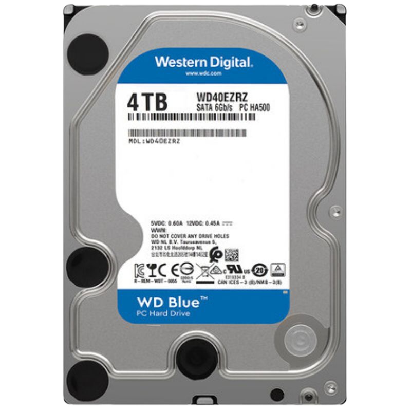 蓝盘 4TB SATA 64MB 西部数据 台式机械硬盘