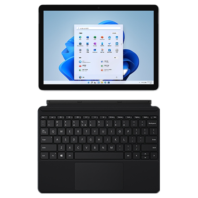 [配原装黑键盘]微软(Microsoft)Surface Go3 10.5英寸二合一平板电脑 笔记本电脑 酷睿i3 8G 128G Win11 人脸识别 亮铂金/典雅黑