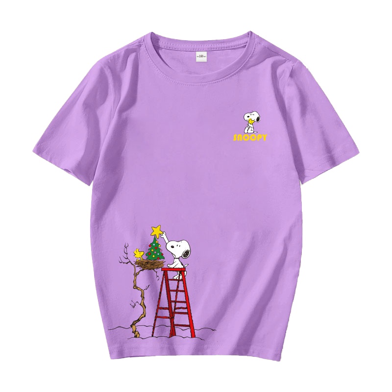史努比SNOOPY纯棉儿童短袖T恤圆领韩版童装夏季男童半袖袖女童运动休闲学生T恤小孩卡通宝宝上衣SND125