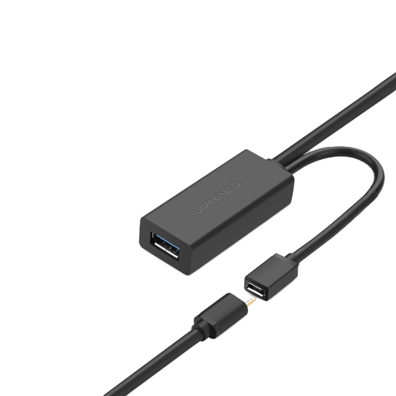 绿联(Ugreen)USB3.0公对母信号放大器带供电无线网卡打印机摄 5米 20826