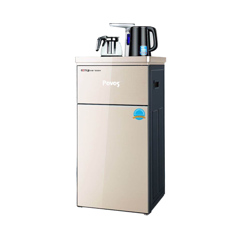 Peves/奔腾饮水机-BT8603 金色双层立式家用全自动包胶壶新款多功能茶吧机