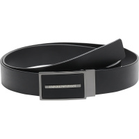EMPORIO ARMANI 阿玛尼 男士 牛剖层移膜革/聚氨酯板扣式皮带腰带 Y4S284 YSP6J