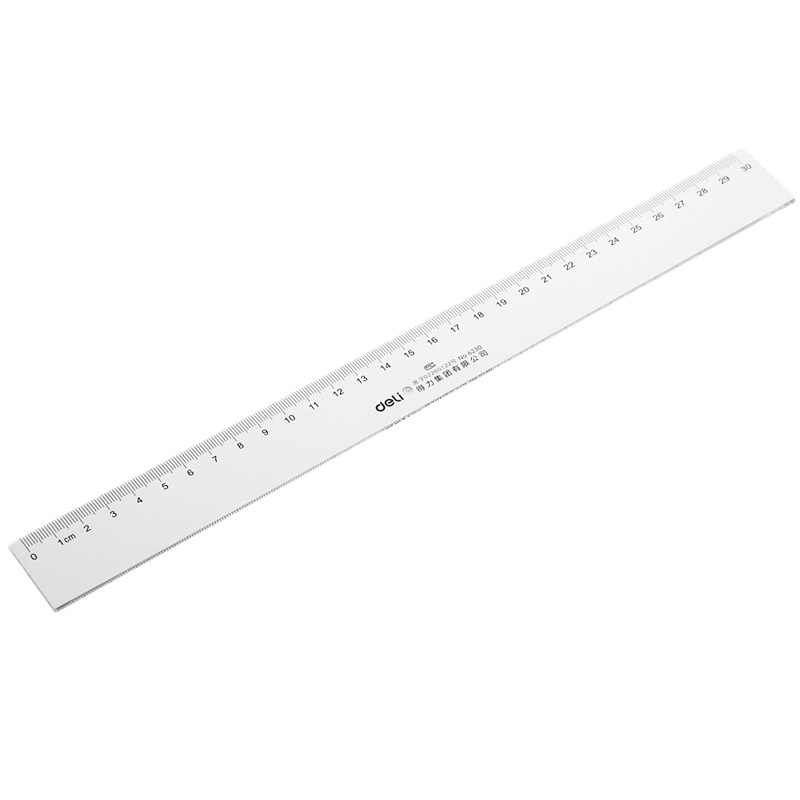 得力30cm厘米塑料直尺6230 绘图制图工具 办公用品透明文具尺子