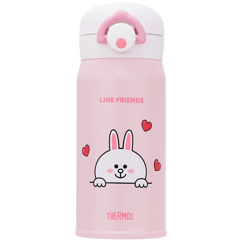 膳魔师(Thermos)保温杯便携不锈钢女式水杯可爱杯子JNR-353 LF(CONY)
