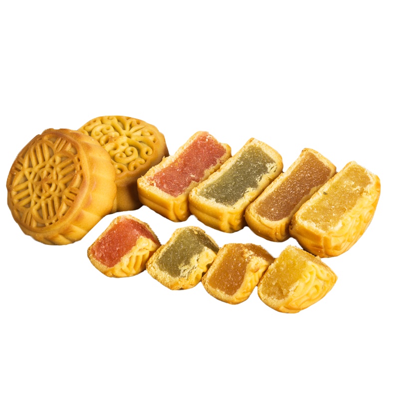 富贵人家 迷你小月饼散装多口味水果味 哈密瓜、草莓、香橙、菠萝四种口味随机搭配