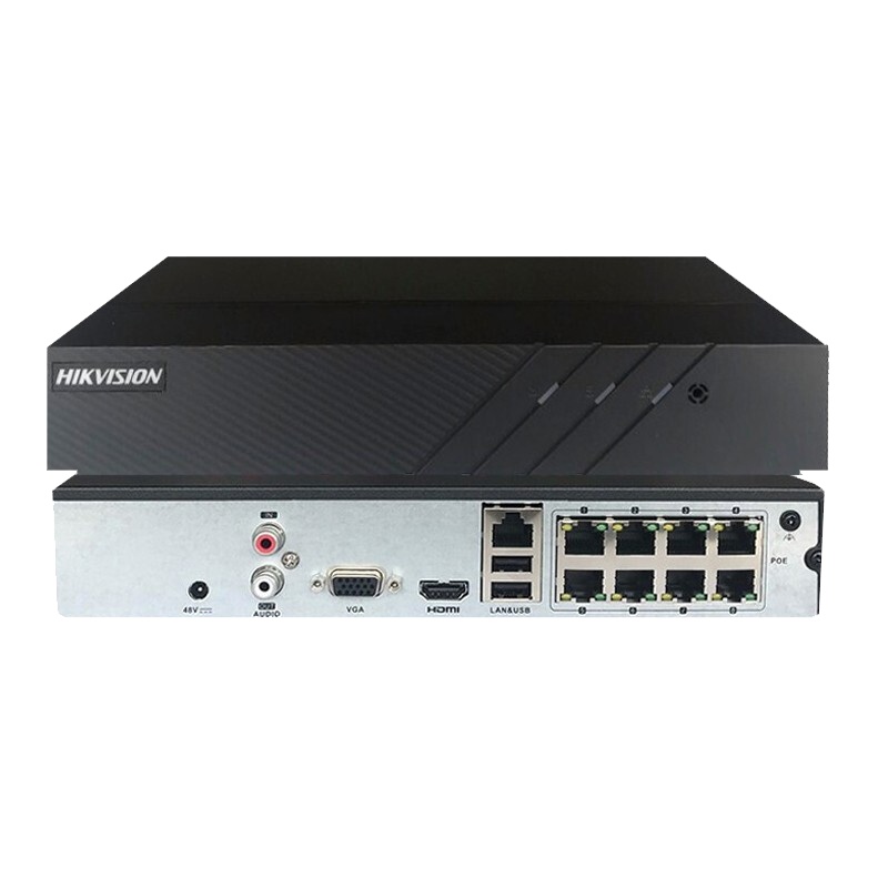 海康威视网络监控硬盘录像机8路H.265编码高清带POE DS-7808NB-K1/8P