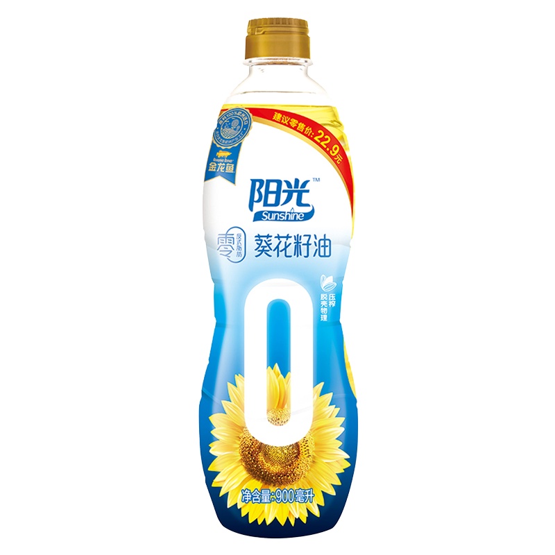 金龙鱼阳光零反式脂肪葵花籽油900ml
