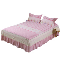 北极绒(Bejirog)家纺 纯棉床裙席梦床罩单人1.5m床单件全棉床盖防尘保护套1.8m床套床笠其他