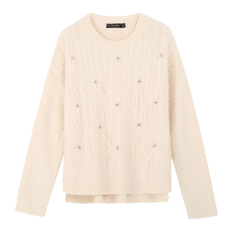 上新拉夏贝尔长袖套头chic毛衣时尚冬季新款学生宽松针织衫上衣女潮10018716