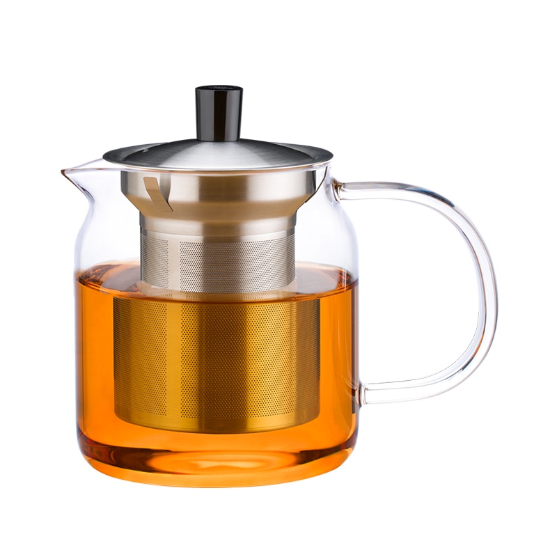 尚明玻璃茶壶不锈钢过滤 家用耐热花茶壶泡茶壶 耐高温茶具加厚单壶