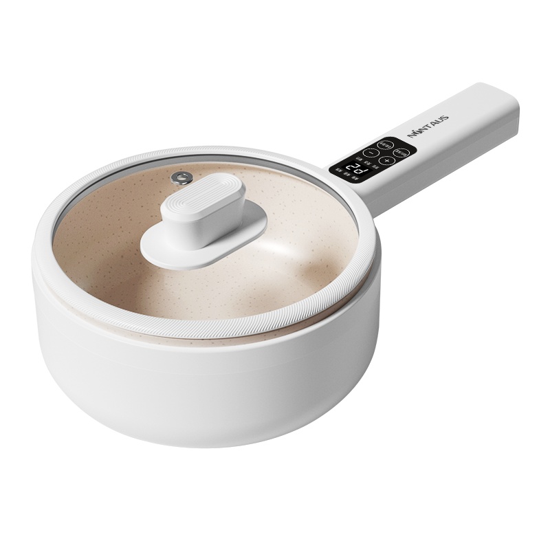 金正(NiNTAUS)电煮锅电脑款白色电火锅宿舍学生锅手持多功能小炒锅家用小锅煮面小电锅寝室1-2人小型JZF-D150