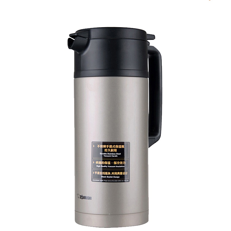 象印(ZO JIRUSHI)按压式保温壶SH-JAE18-TM 不锈钢真空居家保温瓶 家用咖啡壶热水瓶 金属棕色