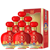 泸州老窖股份Q6陈窖酒52度500ml*6瓶高度白酒整箱装婚宴送礼配三个礼袋