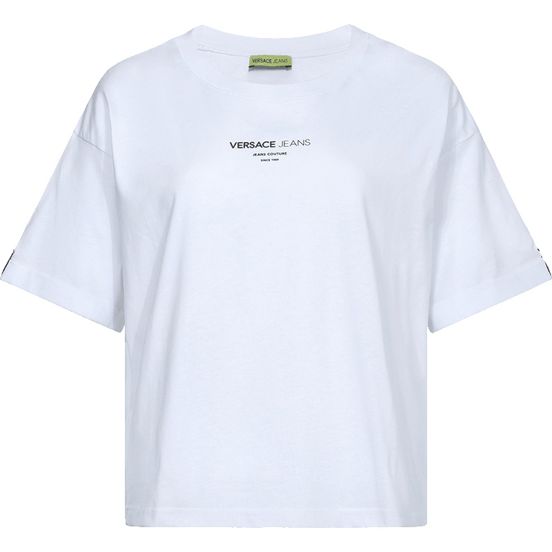 Versace JEANS 范思哲 女士棉质圆领短袖T恤衫 B2HTA7T6 36255
