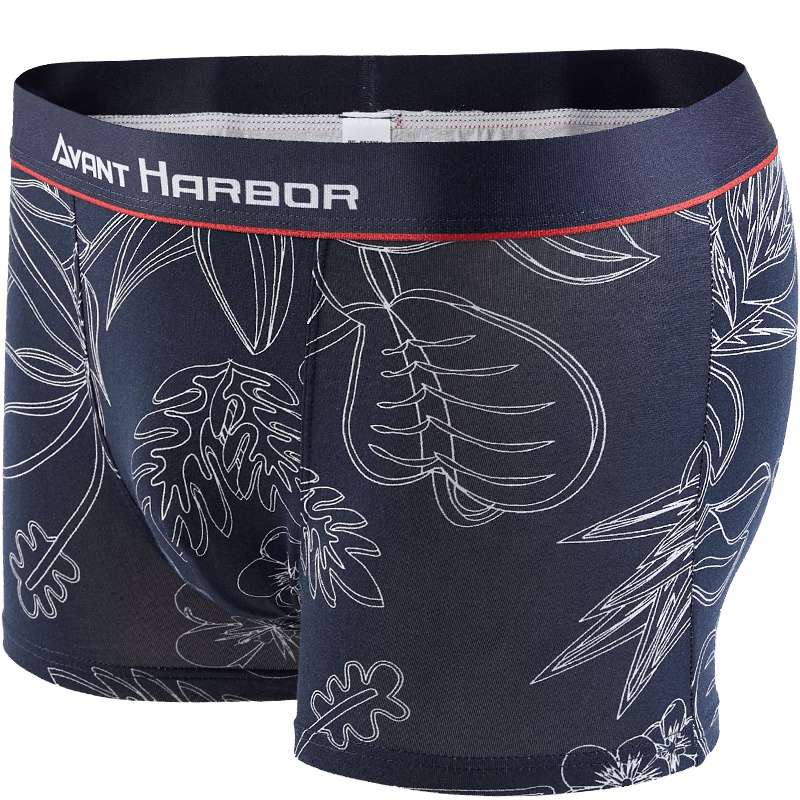 HLA海澜之家舒适花纹针织平角内裤男士短裤HUKAJ3R034A