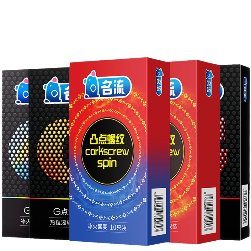 名流(Personage)避孕套50只装 超薄0.01凸点大颗粒持久安全套螺纹狼牙套组合套装男女用夫妻成人计生情趣用品