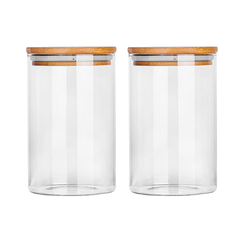 青苹果高硼硅玻璃储物罐大小号密封罐杂粮储物收纳罐食品样品展示罐透明玻璃瓶广口储藏瓶