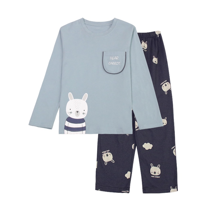 红豆(HODO)男童家居服套装100%棉2019年夏季新品全棉四季居家男儿童家居服套装