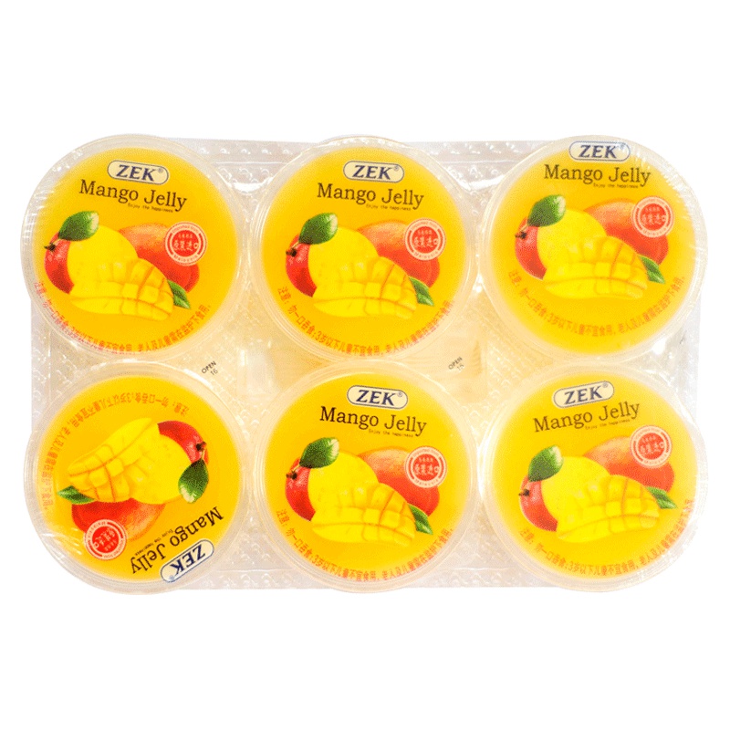 马来西亚进口 ZEK芒果味果冻510g(85g*6) 水果味儿童零食 进口食品