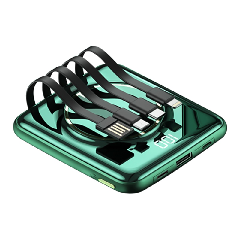 ZNNCO 充电宝自带线超薄小巧迷你便携无线快充大容量移动电源苹果华为10000毫安时手机